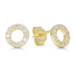 GULDFÖRGYLLDA ÖRHÄNGEN RUNDA