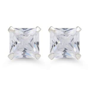 SILVERÖRHÄNGEN MED ZIRKONER 6mm