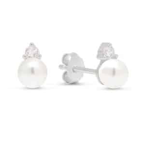 SILVERÖRHÄNGEN MED PÄRLA OCH ZIRKON