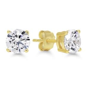 HOPEAKORVAKORUT KIRKAS ZIRKONI 6mm KULLATTU