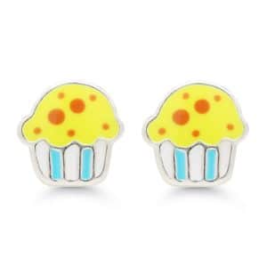 SILVERÖRHÄNGEN MUFFINS GUL