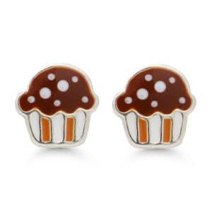 SILVERÖRHÄNGEN MUFFINS BRUN