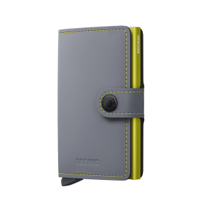 SECRID MATTE GREY & LIME MINIWALLET
