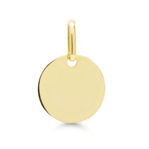 GULDHÄNGSMYCKE RUND BRICKA 10mm